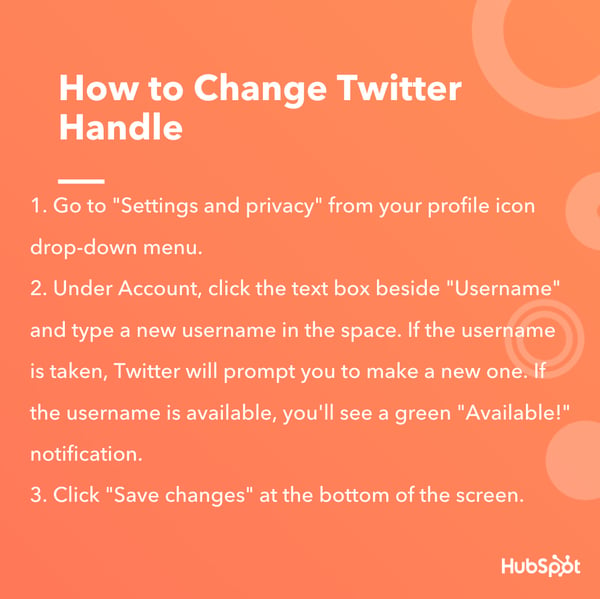 how to change twitter handle